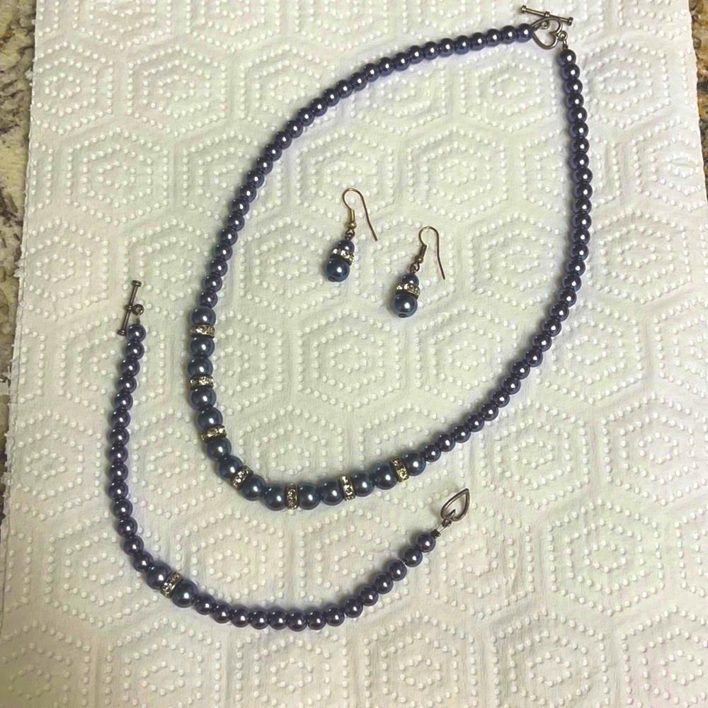 Blue Pearl Jewelry Set